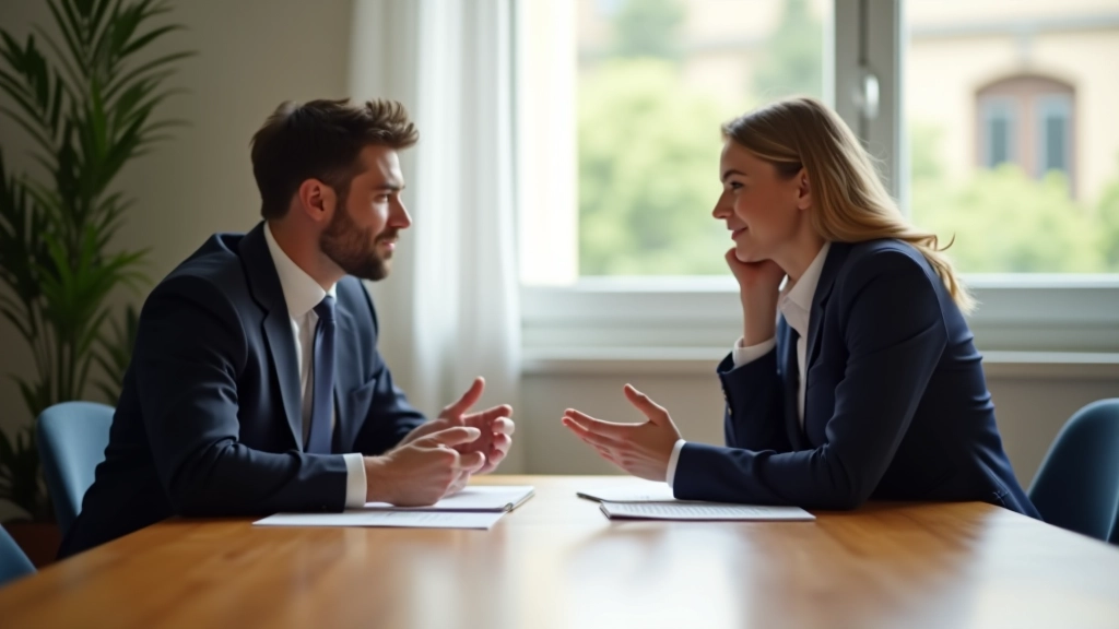 Incontro di negoziazione professionale in ufficio moderno italiano