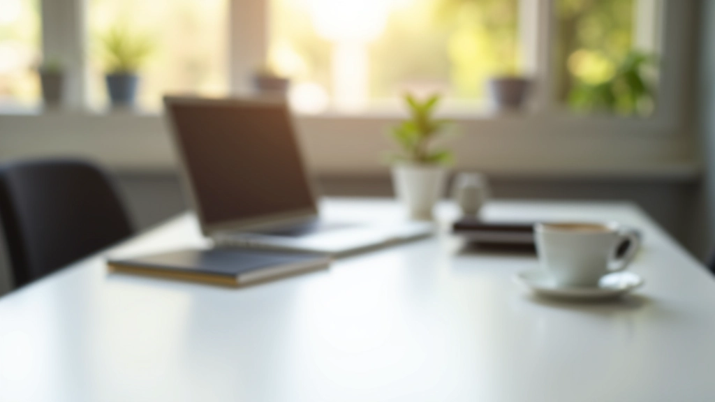 Spazio di lavoro moderno con laptop, taccuino e materiale di studio